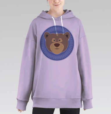 Русский медведь, Hoodie Long Oversize Fiolet