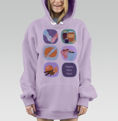 Самая лучшая зима, Hoodie Mjhigh Dig Mel, Fiolet, утепленная