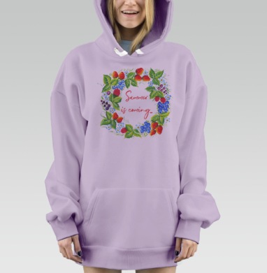 Самер из каминг, Hoodie Mjhigh Dig Mel, Fiolet, утепленная