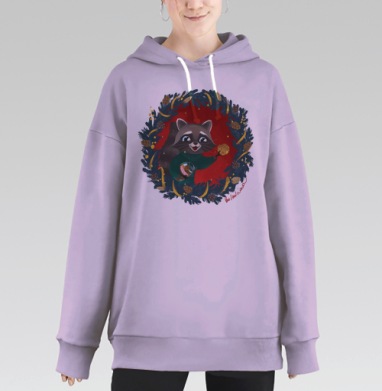Счастливая печенька, Hoodie Long Oversize Fiolet