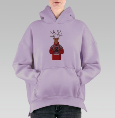 Селфи в тумане, Hoodie Oversize Fiolet, утепленная