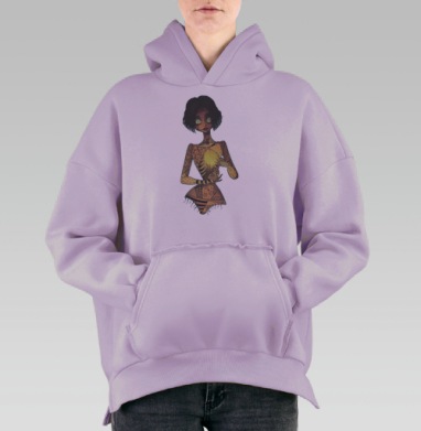 Сердце куклы, Hoodie Oversize Fiolet, утепленная