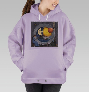Серебряное блюдечко и наливное яблочко, Hoodie Oversize Fiolet
