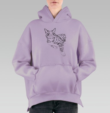 Серенгети, Hoodie Oversize Fiolet, утепленная