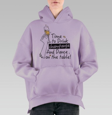 Шампанское, Hoodie Oversize Fiolet, утепленная