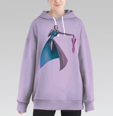 Шахматный киллер, Hoodie Long Oversize Fiolet