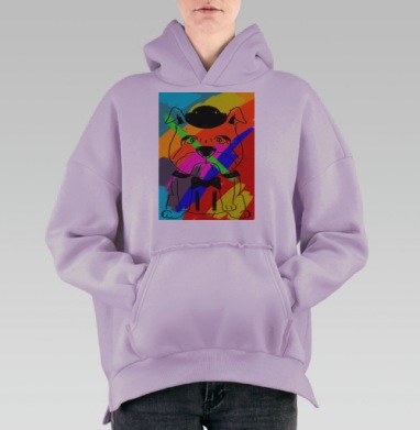 Шерлок Дог, Hoodie Oversize Fiolet, утепленная