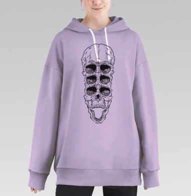 Шестиглазый монстр, Hoodie Long Oversize Fiolet