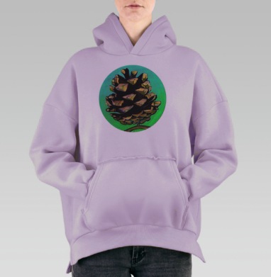 Шишка, Hoodie Oversize Fiolet, утепленная