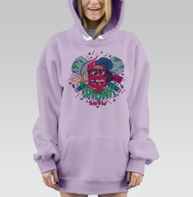 Шоу Идиоты, Hoodie Mjhigh Dig Mel, Fiolet, утепленная