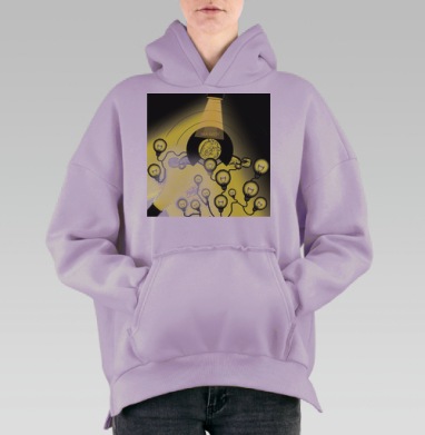 Сила Света представляет, Hoodie Oversize Fiolet, утепленная