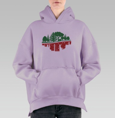 СИМБИОЗ, Hoodie Oversize Fiolet, утепленная