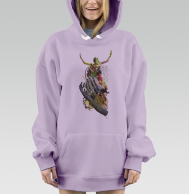 Синтез Света, Hoodie Mjhigh Dig Mel, Fiolet, утепленная