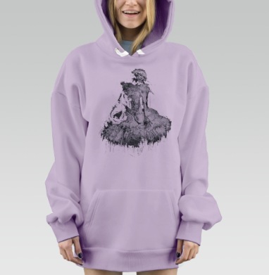 Скользящая в темноте, Hoodie Mjhigh Dig Mel, Fiolet, утепленная