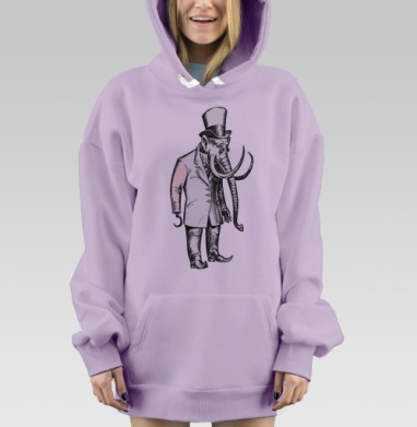 Слон, Hoodie Mjhigh Dig Mel, Fiolet, утепленная