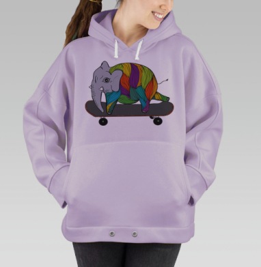 Слоно скейт, Hoodie Oversize Fiolet