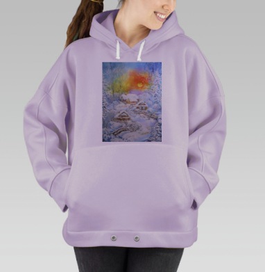 Снежная зима, Hoodie Oversize Fiolet