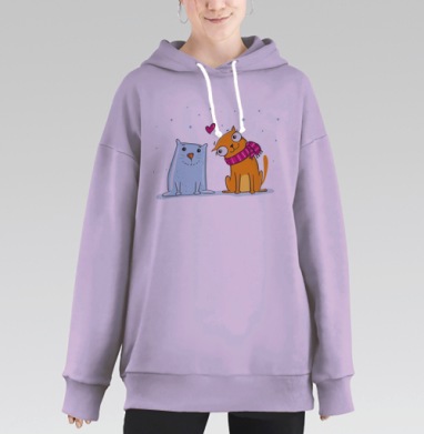 Snowcat / Ратрак, Hoodie Long Oversize Fiolet