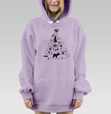 Собачий Новый год, Hoodie Mjhigh Dig Mel, Fiolet, утепленная