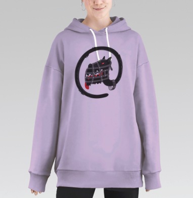 Собачка, Hoodie Long Oversize Fiolet
