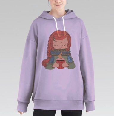 Согревающие вещи, Hoodie Long Oversize Fiolet