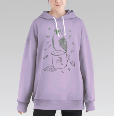 Совушка, Hoodie Long Oversize Fiolet