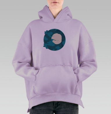 Спокойная ночь, Hoodie Oversize Fiolet, утепленная