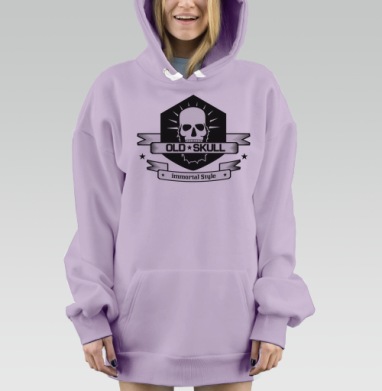 Старая школа, Hoodie Mjhigh Dig Mel, Fiolet, утепленная