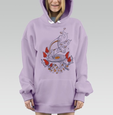 Странная музыка, Hoodie Mjhigh Dig Mel, Fiolet, утепленная