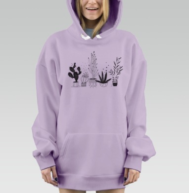 Суккуленты, Hoodie Mjhigh Dig Mel, Fiolet, утепленная