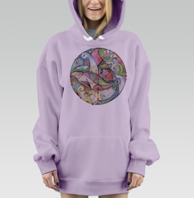 Свадебный круг, Hoodie Mjhigh Dig Mel, Fiolet, утепленная
