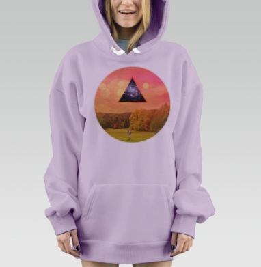 Сюрприз для оленя, Hoodie Mjhigh Dig Mel, Fiolet, утепленная