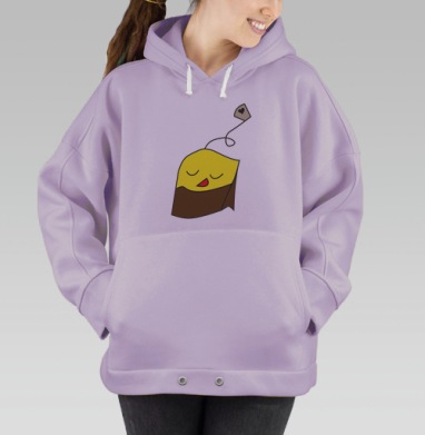 Tea Bag / Пакетик чая, Hoodie Oversize Fiolet