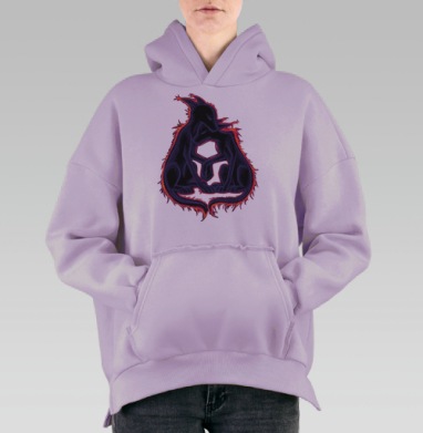 Тепло, Hoodie Oversize Fiolet, утепленная