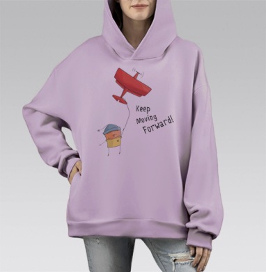 Только вперед!, Hoodie Mono Fiolet, оверсайз, утепленная