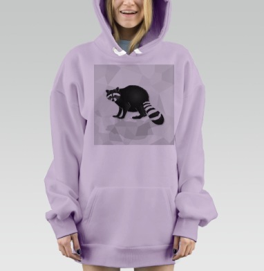Толстый енот, Hoodie Mjhigh Dig Mel, Fiolet, утепленная