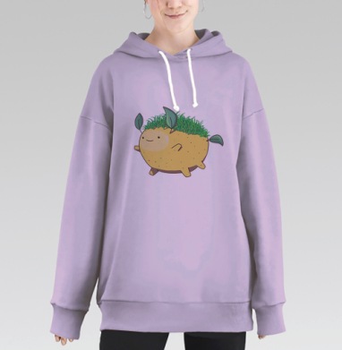 Травянчик, Hoodie Long Oversize Fiolet
