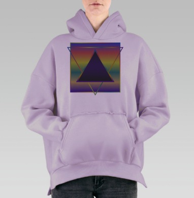Треугольник, Hoodie Oversize Fiolet, утепленная