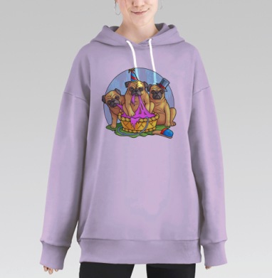 Три толстяка, Hoodie Long Oversize Fiolet