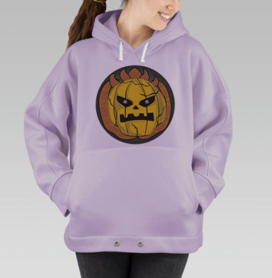 Тыква с глазами, Hoodie Oversize Fiolet