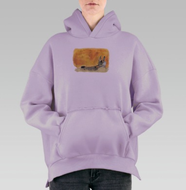 Тушканчик, Hoodie Oversize Fiolet, утепленная