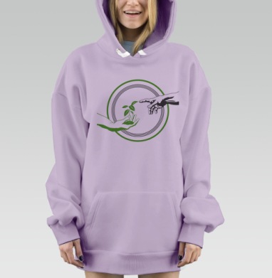 Творение и природа, Hoodie Mjhigh Dig Mel, Fiolet, утепленная