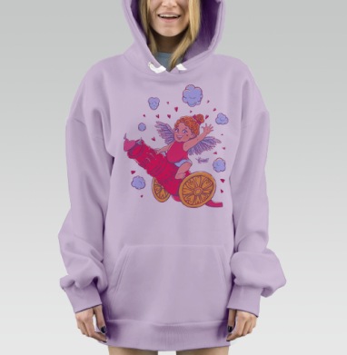 Тяжелая артиллерия, Hoodie Mjhigh Dig Mel, Fiolet, утепленная