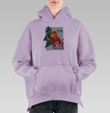 Удачи в Новом Году, Hoodie Oversize Fiolet, утепленная