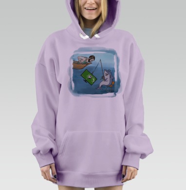 Удачной рыбалки, Hoodie Mjhigh Dig Mel, Fiolet, утепленная