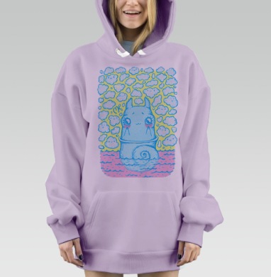 Улитка в облаках, Hoodie Mjhigh Dig Mel, Fiolet, утепленная