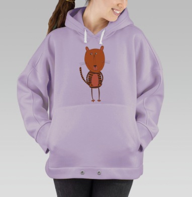 Усатый-полосатый, Hoodie Oversize Fiolet