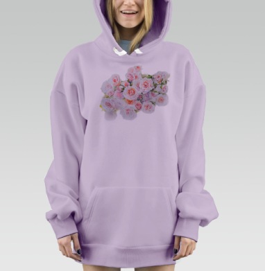 Утренний букет, Hoodie Mjhigh Dig Mel, Fiolet, утепленная