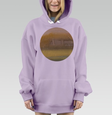 Уютная осень, Hoodie Mjhigh Dig Mel, Fiolet, утепленная