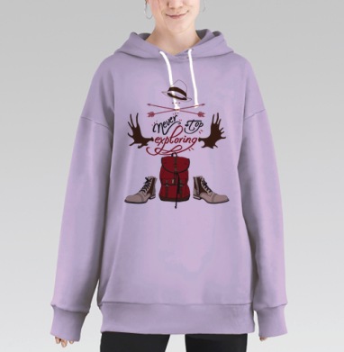 В путь, Hoodie Long Oversize Fiolet